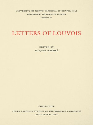 cover image of Letters of Louvois, Selected from the Years 1681-1684